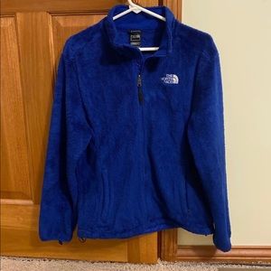Navy Blue Fleece North Face Jacket